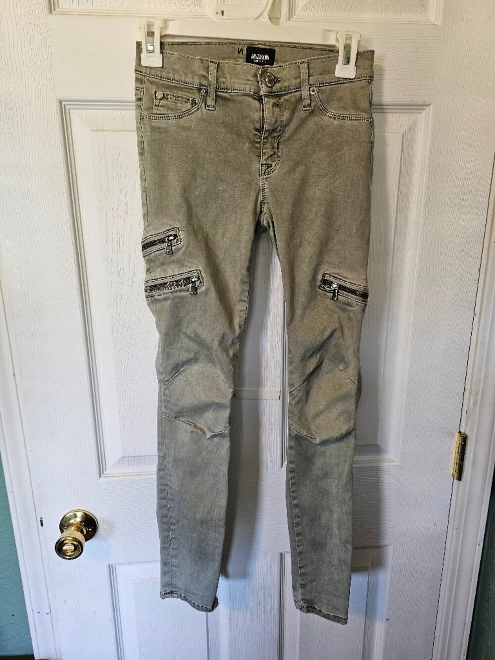 Size 24 (Women's 0) Hudson Jeans with Zippered Accents